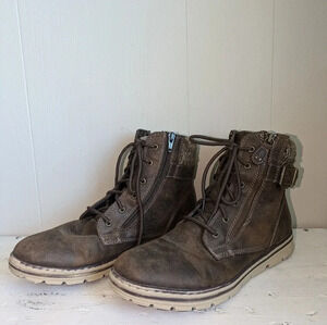 White Mountain Kelsie Boots in Brown size 11 Traction Fall Casual‎ Lace Up